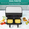 Niceey Dubbele Airfryer XXL - 8.0 Liter - 2460 Watt - 2 Kookvakken - Zilver