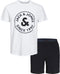 JACK&JONES JACAARON SS TEE AND SHORTS SET - T-shirt met korte mouwen - Standard fit - Black