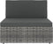 vidaXL - Tweezitsbank - sectioneel - poly - rattan - grijs