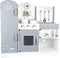 Small Foot - Houten Speelkeuken met Wasmachine en Geluid - Wit Grijs Rood