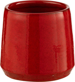 J-Line bloempot Rond - keramiek - rood - extra small - Ø 14 cm