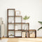 vidaXL - Kamerscherm - / - boekenkast - 131,5x29x131,5 - cm - hout - gerookt - eiken