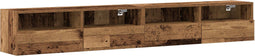 vidaXL - TV - Wandkasten - 2 - stuks - Oud - Hout - 100x30x30 - cm - Gelaagd - Hout