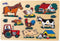 Small Foot - Houten Noppenpuzzel Boerderij, 9st.