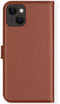 Selencia iPhone 13 - Echt Lederen Bookcase - 3 Pashouders - Lichtbruin