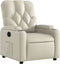 Fauteuil verstelbaar kunstleer crèmekleurig