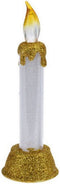 Ledkaars met Kerstglitters, 15cm.