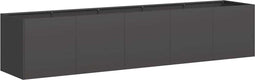 vidaXL - Plantenbak - 200x40x40 - cm - koudgewalst - staal - zwart