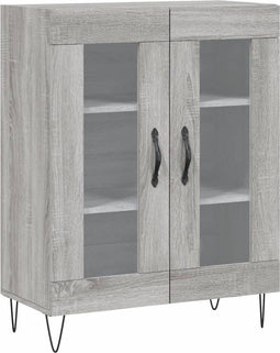 vidaXL - Dressoir - 69,5x34x90 - cm - bewerkt - hout - grijs - sonoma - eikenkleurig