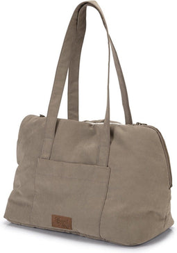Designed by Lotte Bundu - Draagtas Hond - Warm pluche - Beige - 40x20x28 cm
