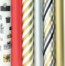 Benza Gouden Parel - Cadeaupapier - 6 rollen 3 meter x 70 cm - Multikleur
