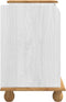 vidaXL - Hal - Opslagbank - ASKIM - Wit - 100x39x62 - cm - Massief - Vurenhout