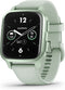 Garmin Venu Sq 2 40 mm metallic mint aluminium rand met cool mint behuizing en siliconen band
