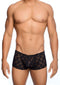 MOB EROTICWEAR - ROSE LACE BOY BLACK SHORTS S/M