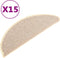 vidaXL - Trapmatten - 15 - st - 65x21x4 - cm - wit - en - bruin