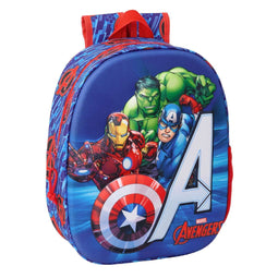 Kinderrugzak The Avengers Rood Donkerblauw 27 x 33 x 10 cm 3D