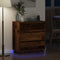 vidaXL - Nachtkastje - met - LED - in - Oude - Hout - 71x34,5x75 - cm