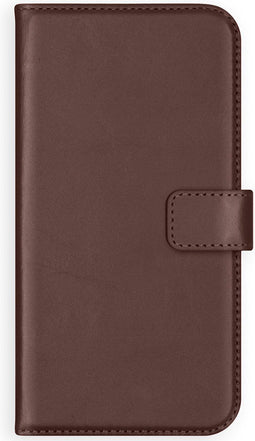 Selencia Hoesje Geschikt voor iPhone 13 Hoesje Met Pasjeshouder - Selencia Echt Lederen Bookcase - Bruin
