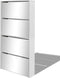 vidaXL - Schoenenkast - met - 4 - spiegels - 63x17x134 - cm - wit