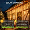 Solar Lichtgordijn, 1m×1m 100LED Kerstverlichting voor Binnen en Buiten, 8 Standen, IP65 Waterdicht