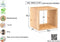 Astigarraga Vakkenkast - Open kubus kast - 36x36cm - Massief PEFC dennenhout - Bruin