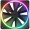 NZXT F140 RGB Duo - Ventilator 140mm - Fluid Bearing - Zwart (1x)