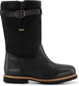 Travelin' Finland - Dames Outdoorlaars - Waterdicht Wolgevoerd Zwart Leer