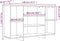 vidaXL - Dressoir - 120x30x75 - cm - bewerkt - hout - bruin - eikenkleur