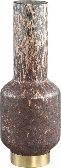 PTMD Madelin Vaas - 15,5 x 15,5 x 42 cm - Glas - Bruin