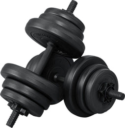 ArtSport Halterset - Dumbells 20 kg - 2-delig - Zwart (2 stuks)