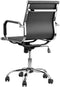 Feel Furniture - Luxe Bureaustoel - Lage Rugleuning - Donkergrijs met Zilveren Frame