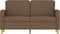 vidaXL - Tweezitsbank - 120 - cm - stof - bruin