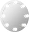 vidaXL - Wandspiegel - met - LED-lampen - rond - glas