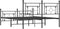 vidaXL - Bedframe - met - voetbord - zonder - matras - metaal - zwart - 160x200 - cm