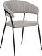 MARIPOSA - Eetkamerstoel set van 2 - Grijs - Fluweel