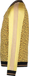 Like Flo Kids - Meisjes Jas - Satijn baseball jasje met dierenprint - Honinggeel