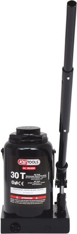 KS TOOLS - Hydraulische Potkrik - 30t Max Draagvermogen - Zwart