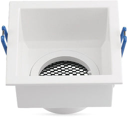 V-TAC VT-9001SQ-W - LED Inbouwspot - GU10 - Diepe Anti-glans met Honingraat raster - Wit