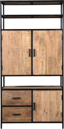 Livingfurn - Kabinetkast Sturdy - 40x100x200 - Mangohout