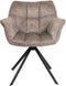 Liviza Stoel Terme Bruin - Polyester - Rond Bruin - 81 cm , 645 cm , 64 cm