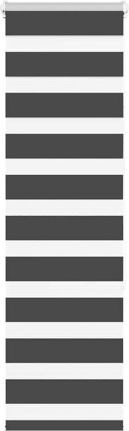 vidaXL - Zebra - rolgordijn - 40x150 - cm - stofbreedte - 35,9 - cm - zwart