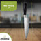 HI NATURE™ Koksmessen - Professioneel Koksmes - 20 CM Lemmet - Ergonomisch Handvat - Damascus Patroon - Zwart
