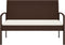 vidaXL - Tuinbank - met - kussen - 105 - cm - poly - rattan - bruin