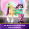 Unicorn Academy - Pop Ava & Eenhoorn Leaf - met 2 rijaccessoires en borstel - Speelfigurenset