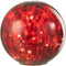 J-Line decoratie Bal Gevlekt - glas - rood/zwart - LED lichtjes