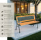 tectake® Gietijzeren Tuinbank - Nostalgisch Ontwerp - Stevig en Waterbestendig - Bruin - 128 x 51 x 73 cm