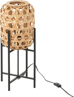 J-Line tafellamp - bamboe - naturel - small