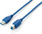 Equip 128293 - USB 3.0 A Male naar USB 3.0 B Male - 3 m - Blauw