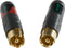 Neutrik NF2CB2 Cinch-connector Stekker, recht Aantal polen: 2 Zwart, Rood 2 stuk(s)