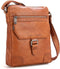 Leren A5 Crossbodytas met tabletvak - Nebraska - Brandy Cognac